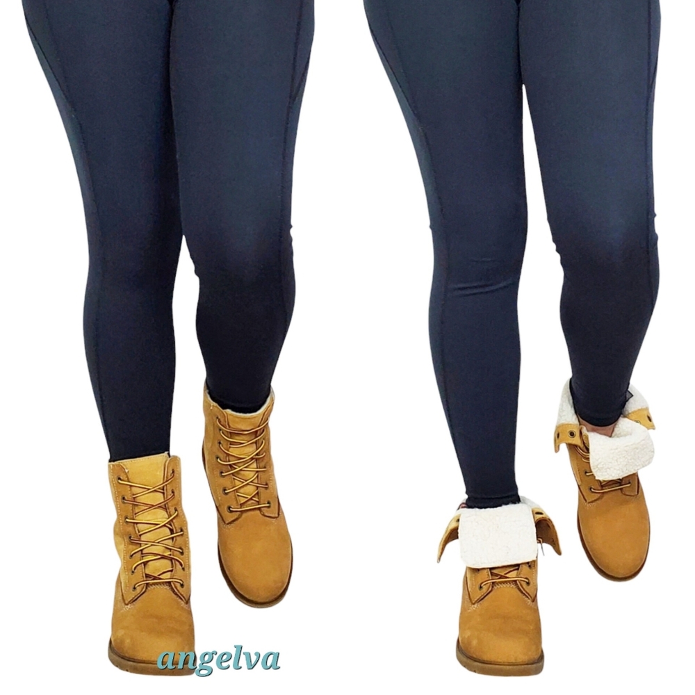 New Timberland linden woods waterproof fold down boots women 6 wheat nubuck faux - Picture 4 of 16